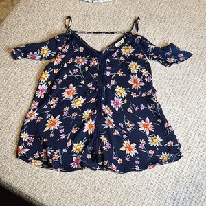 Floral Navy Women's Top